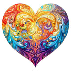 Whimsical Wooden Jigsaw Puzzle- sweet heart