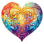 Whimsical Wooden Jigsaw Puzzle- sweet heart