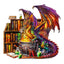 Whimsical Wooden Jigsaw Puzzle-  dragon magic potion