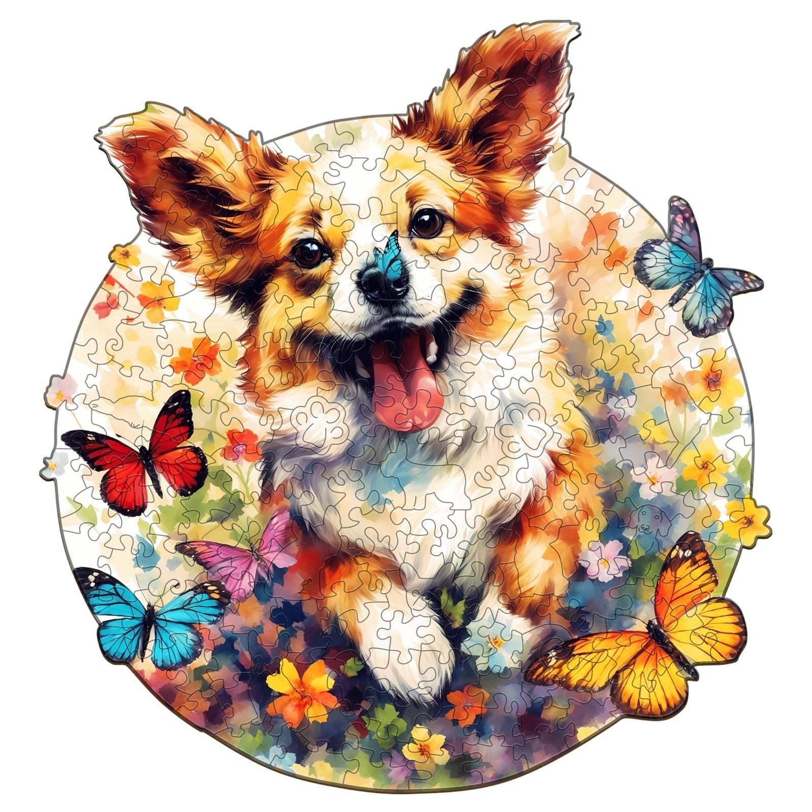 Whimsical Wooden Jigsaw Puzzle- Lovable Puppy