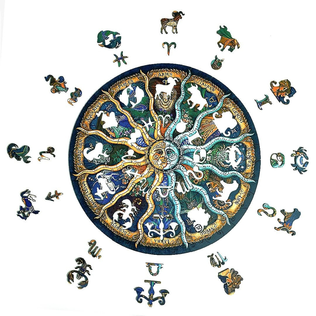 Whimsical Wooden Jigsaw Puzzle-  ZODIAC HOROSCOPE Zweitbild