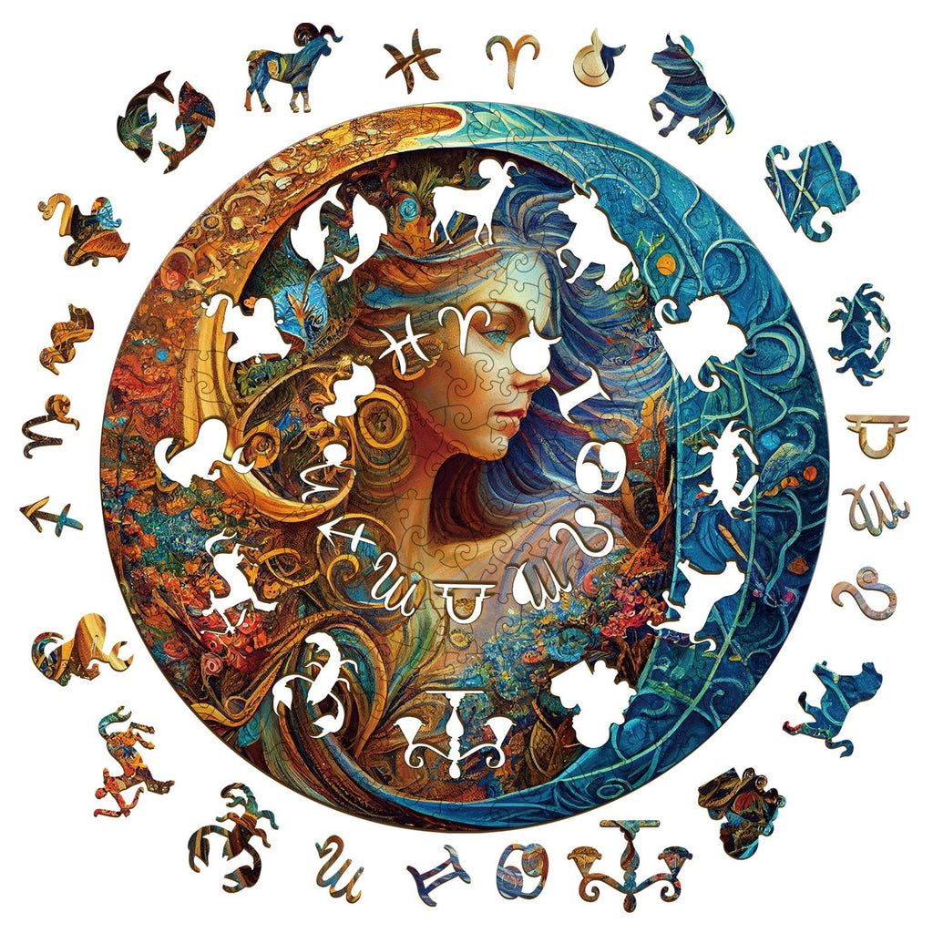 Whimsical Wooden Jigsaw Puzzle- Virgo