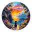 Whimsical Wooden Jigsaw Puzzle- Sunset kitten