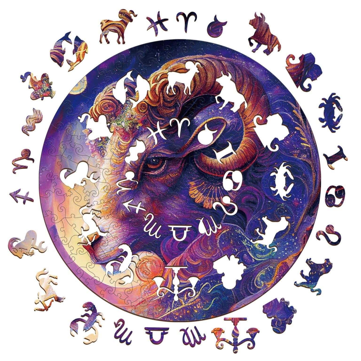 Whimsical Wooden Jigsaw Puzzle- Aries