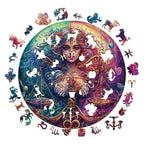 Whimsical Wooden Jigsaw Puzzle-  Libra 