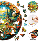 Whimsical Wooden Jigsaw Puzzle - Doggy Paradise - pickApuzzle