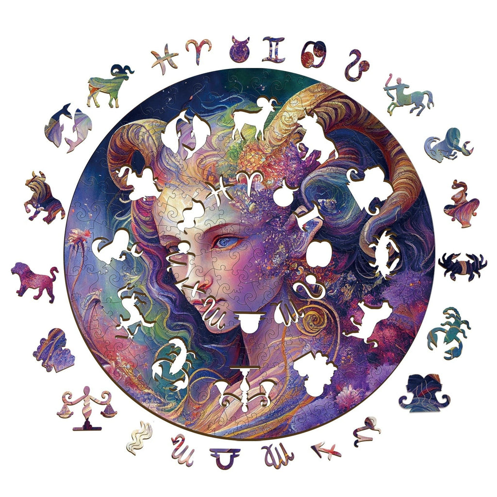 Whimsical Wooden Jigsaw Puzzle-  Taurus