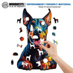 Whimsical Wooden Jigsaw Puzzle- Doberman Pinscher
