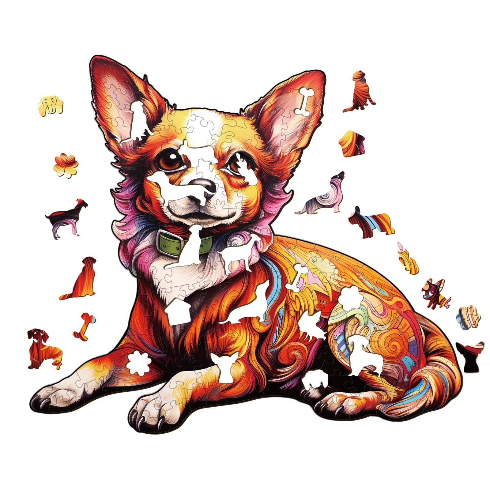 Whimsical Wooden Jigsaw Puzzle- Charming Chihuahua Zweitbild