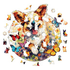 Whimsical Wooden Jigsaw Puzzle- Lovable Puppy