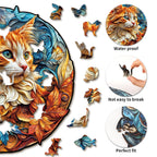 Whimsical Wooden Jigsaw Puzzle - Curious Kitten - pickApuzzle