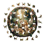 Whimsical Wooden Jigsaw Puzzle - Laid - back kitten - pickApuzzle