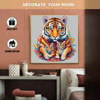 Whimsical Wooden Jigsaw Puzzle-Tiger Family
