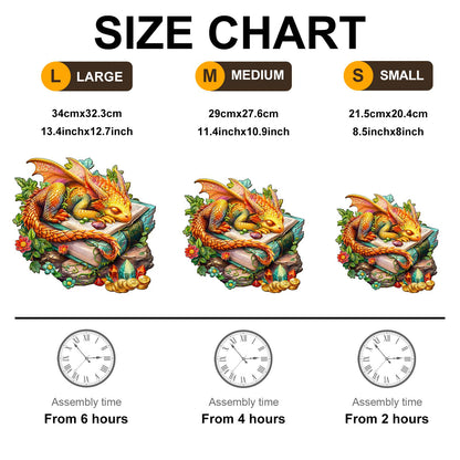 Verspieltes Holzpuzzle – Schlafender Drache
