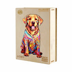 Whimsical Wooden Jigsaw Puzzle- Well-behaved Labrador