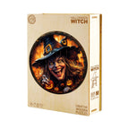 Whimsical Wooden Jigsaw Puzzle- Halloween witch