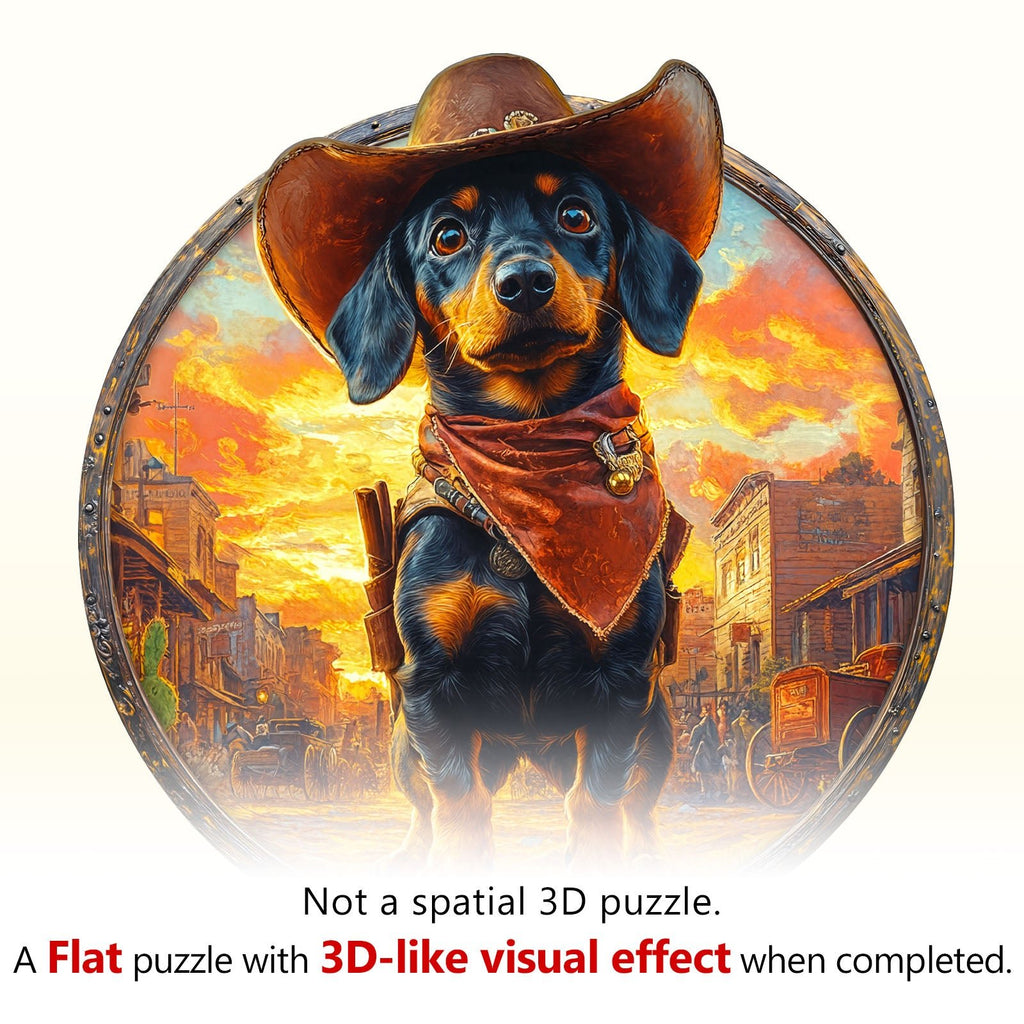 Whimsical Wooden Jigsaw Puzzle - Guardian of the Town - pickApuzzle