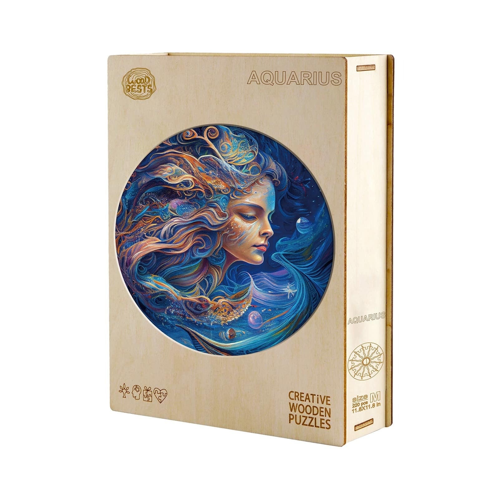 Whimsical Wooden Jigsaw Puzzle- Aquarius