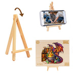 Whimsical Wooden Jigsaw Puzzle-  dragon magic potion