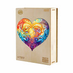 Whimsical Wooden Jigsaw Puzzle- sweet heart