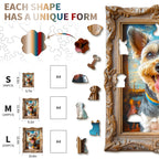 Whimsical Wooden Jigsaw Puzzle - Dog Photo Frame - pickApuzzle