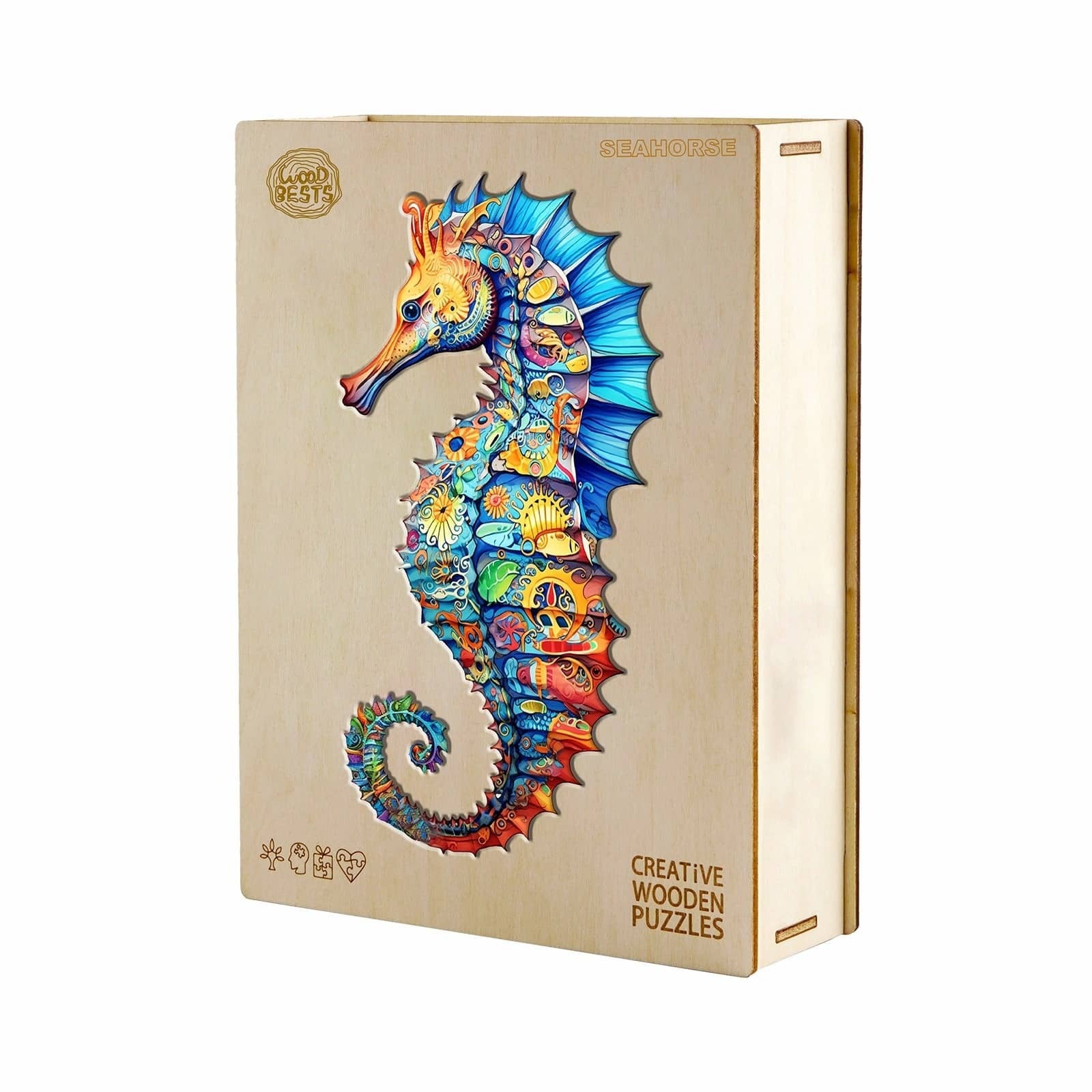 Whimsical Wooden Jigsaw Puzzle- seahorse