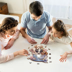 Whimsical Wooden Jigsaw Puzzle - Cute Puppy - pickApuzzle