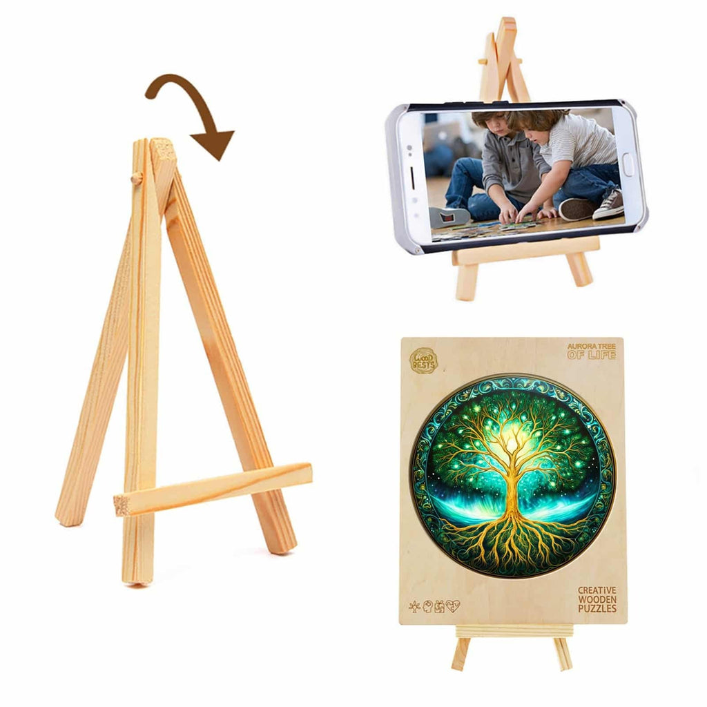 Whimsical Wooden Jigsaw Puzzle- Aurora tree of life
