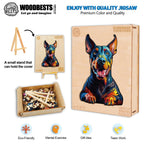 Whimsical Wooden Jigsaw Puzzle- Doberman Pinscher