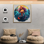 Whimsical Wooden Jigsaw Puzzle- Aqua Woman