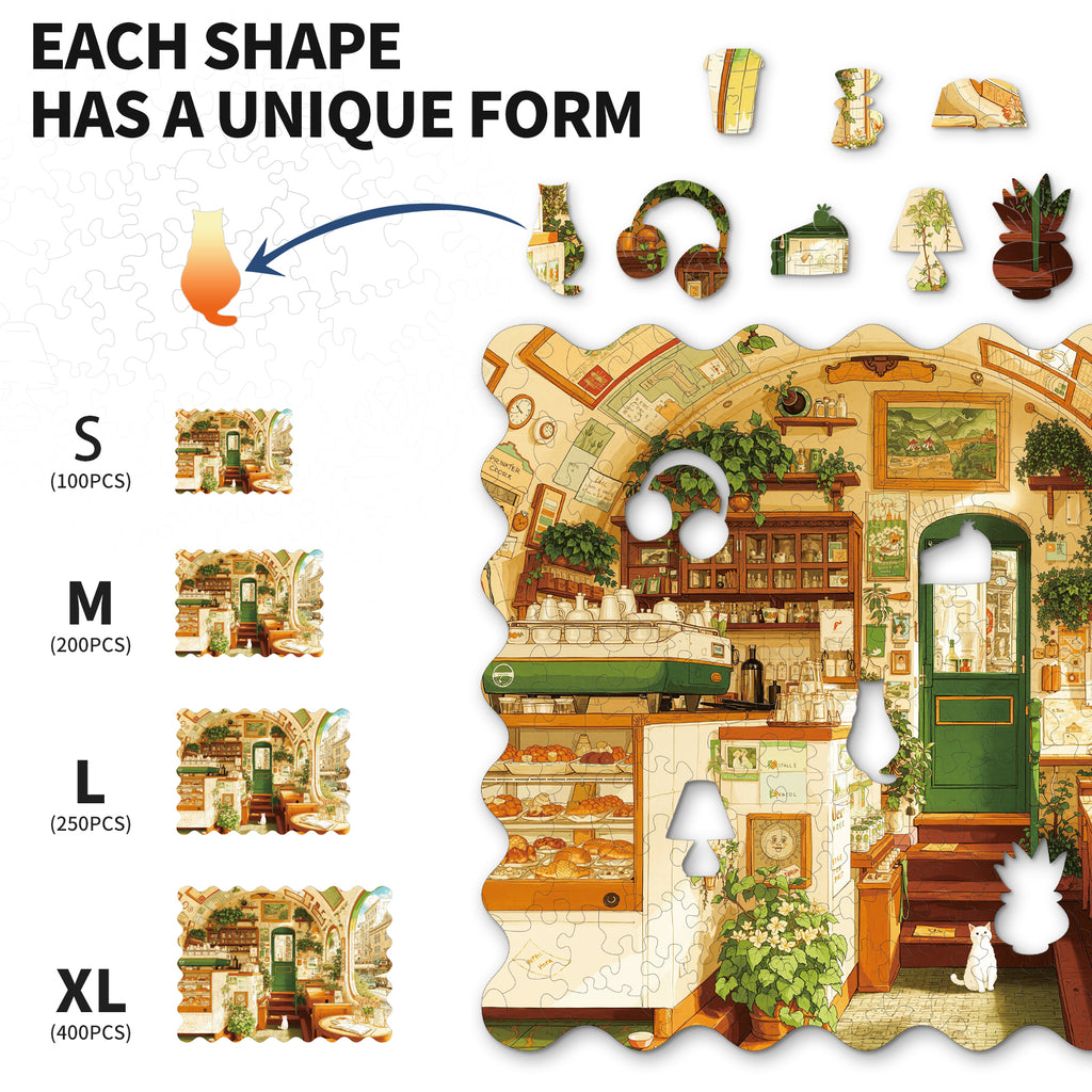 Whimsical Wooden Jigsaw Puzzle- Afternoon Tea Joy