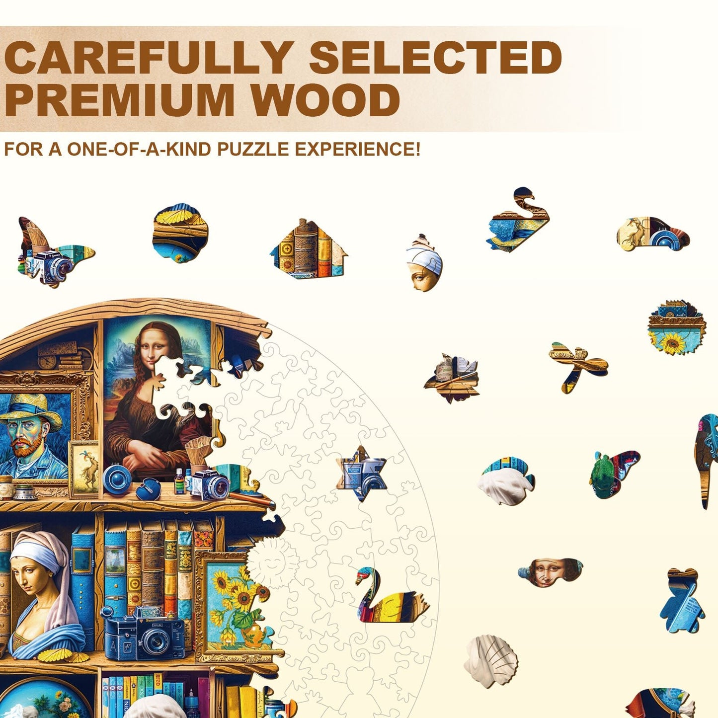 Whimsical Wooden Jigsaw Puzzle - Artist Closet - pickApuzzle