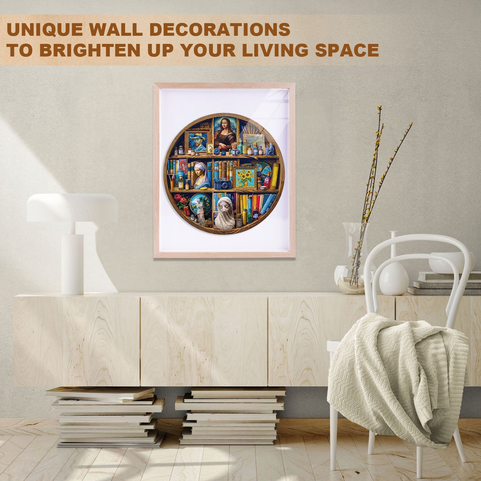 Whimsical Wooden Jigsaw Puzzle - Artist Closet - pickApuzzle