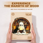 Whimsical Wooden Jigsaw Puzzle - Black Cat Tales - pickApuzzle