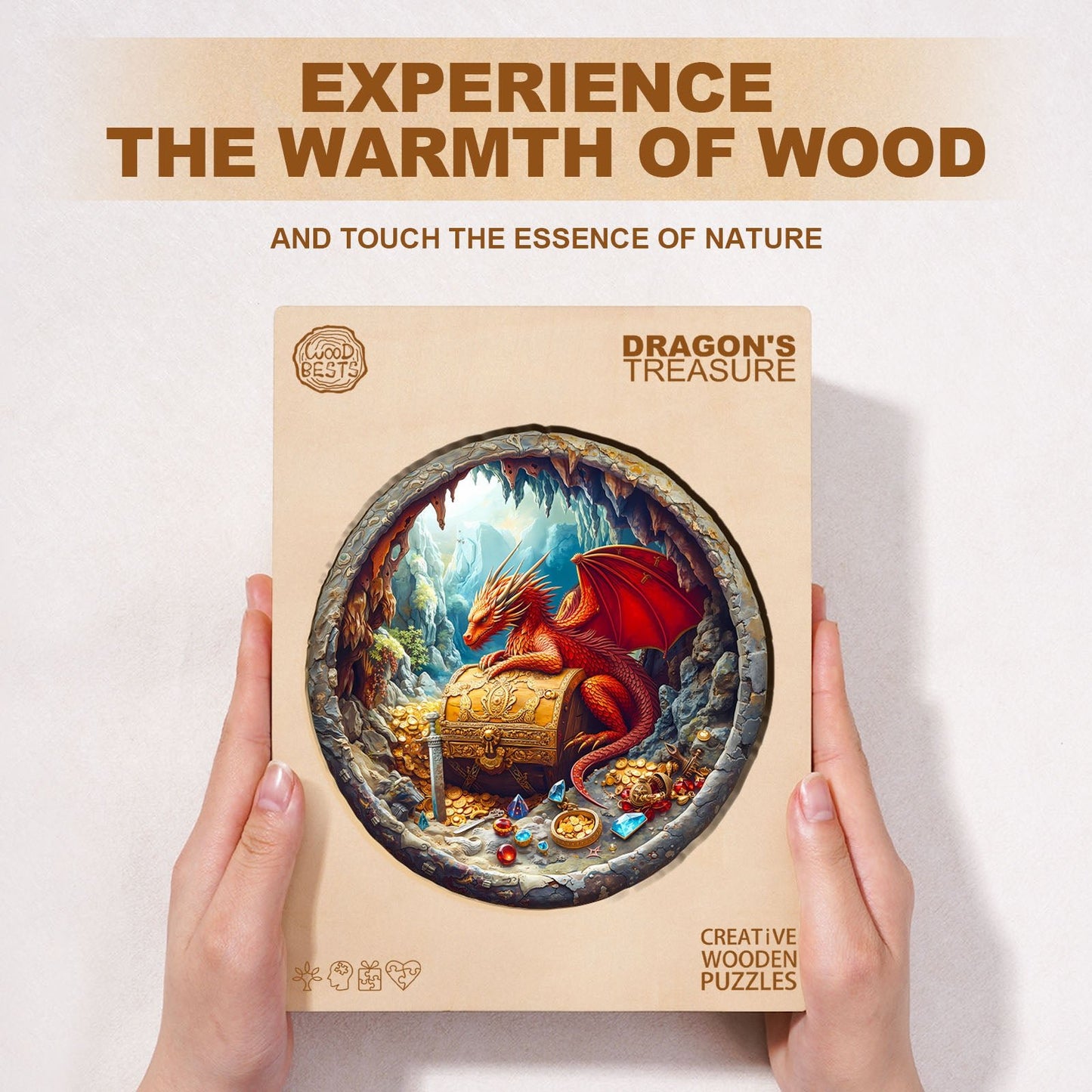 Whimsical Wooden Jigsaw Puzzle - Dragon¡¯s Treasure - pickApuzzle