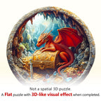 Whimsical Wooden Jigsaw Puzzle - Dragon¡¯s Treasure - pickApuzzle