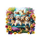 Whimsical Wooden Jigsaw Puzzle- Garden Puppy