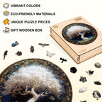 Whimsical Wooden Jigsaw Puzzle - Ivory Tree - pickApuzzle