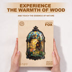 Whimsical Wooden Jigsaw Puzzle - Lantern Fox - pickApuzzle