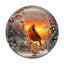 Whimsical Wooden Jigsaw Puzzle - Snow Cardinal - pickApuzzle