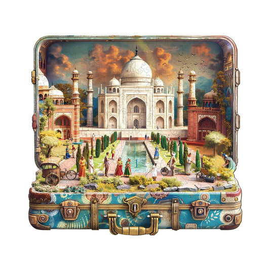 Puzzle en bois fantaisiste - Visite du Taj Mahal