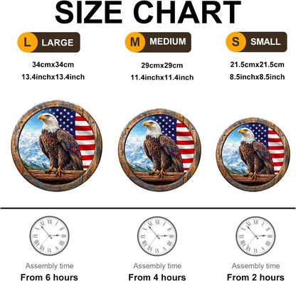 Whimsical Wooden Jigsaw Puzzle - 3D Bald eagle - pickApuzzle
