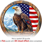 Whimsical Wooden Jigsaw Puzzle - 3D Bald eagle - pickApuzzle