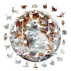 Whimsical Wooden Jigsaw Puzzle - 3D Cat - 3 - pickApuzzle