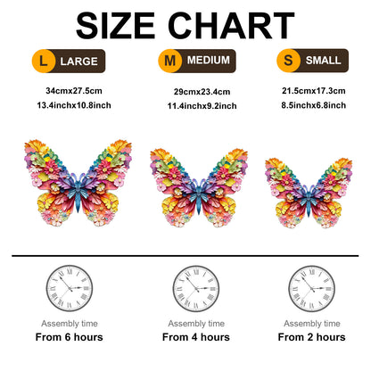 Verspieltes Holzpuzzle – Bunter 3D-Schmetterling
