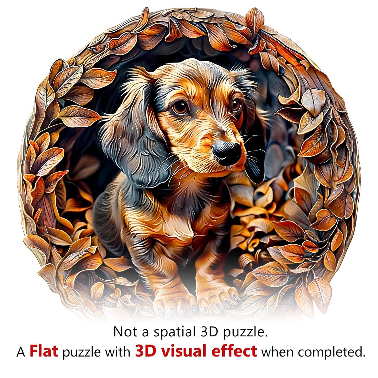 Engaging Wooden Jigsaw Puzzle - 3D dachshund - 2 - pickApuzzle