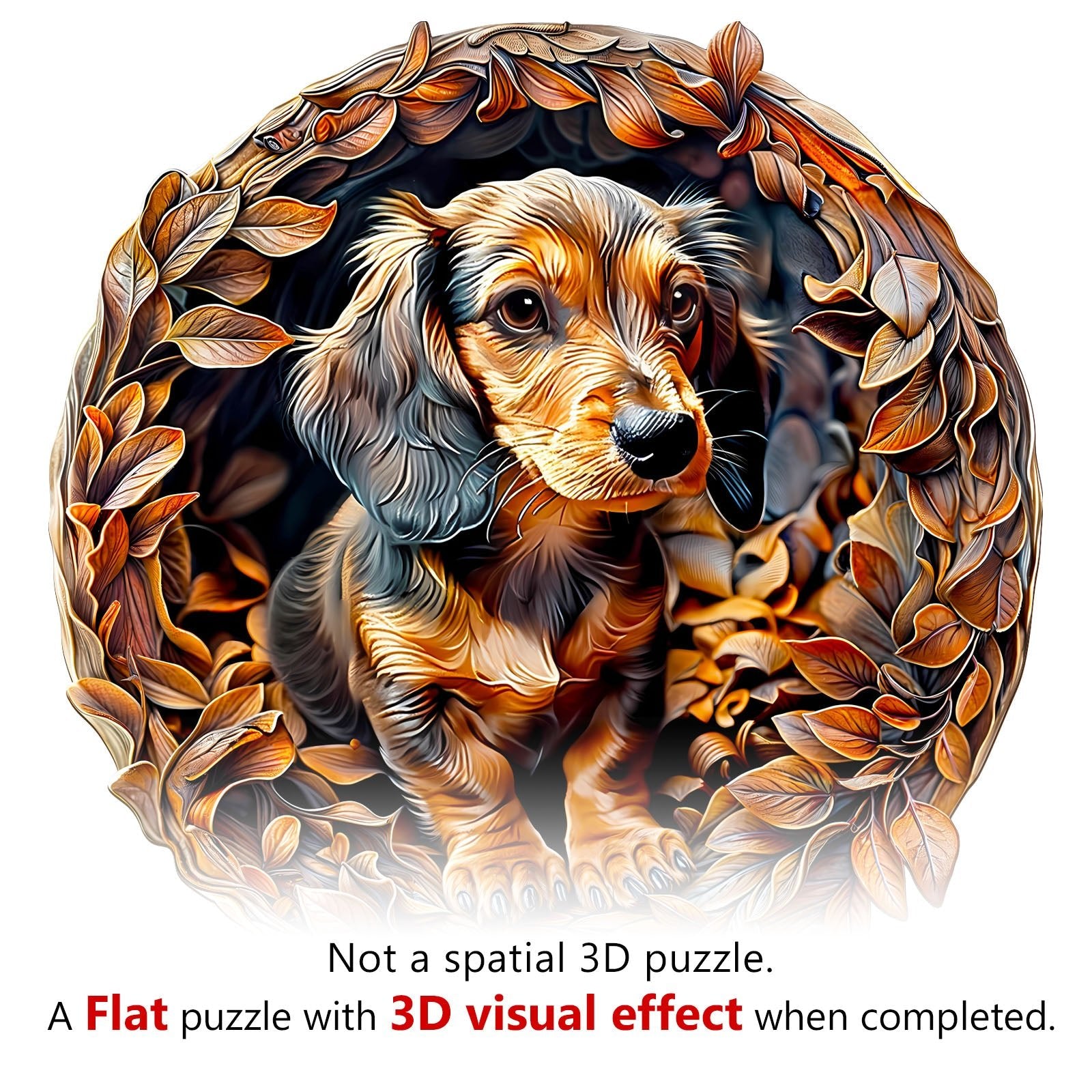 Engaging Wooden Jigsaw Puzzle - 3D dachshund - 2 - pickApuzzle