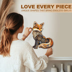 Whimsical Wooden Jigsaw Puzzle - 3D Gear fox - pickApuzzle