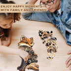 Whimsical Wooden Jigsaw Puzzle - 3D Gear fox - pickApuzzle
