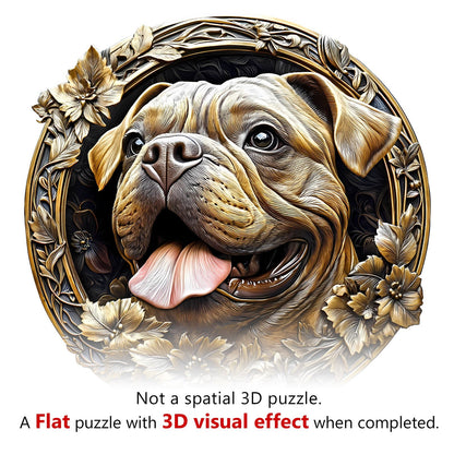 Whimsical Wooden Jigsaw Puzzle - 3D Metal French Bulldog - pickApuzzle